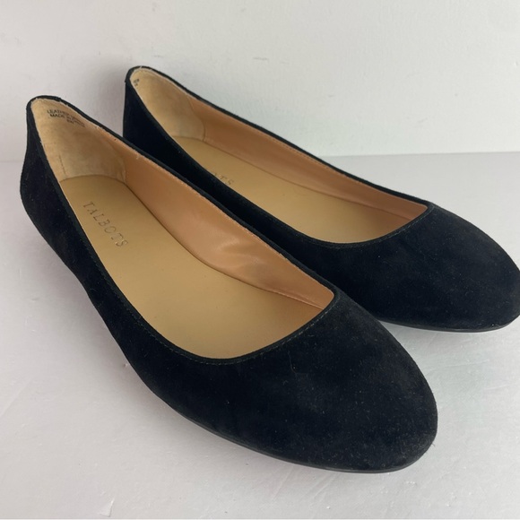 Talbots Black Suede Ballet Flats - Picture 1 of 7